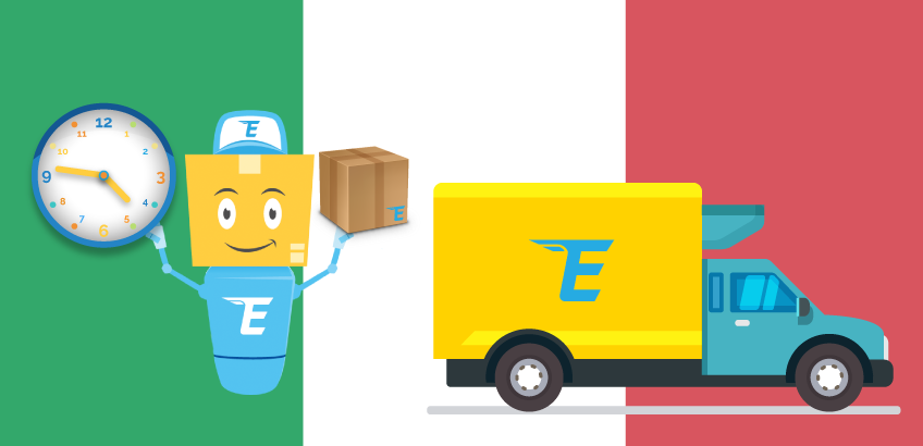 Delivery update for parcels coming from Italy